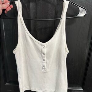 Abercrombie & Fitch Cream Knit Tank Top